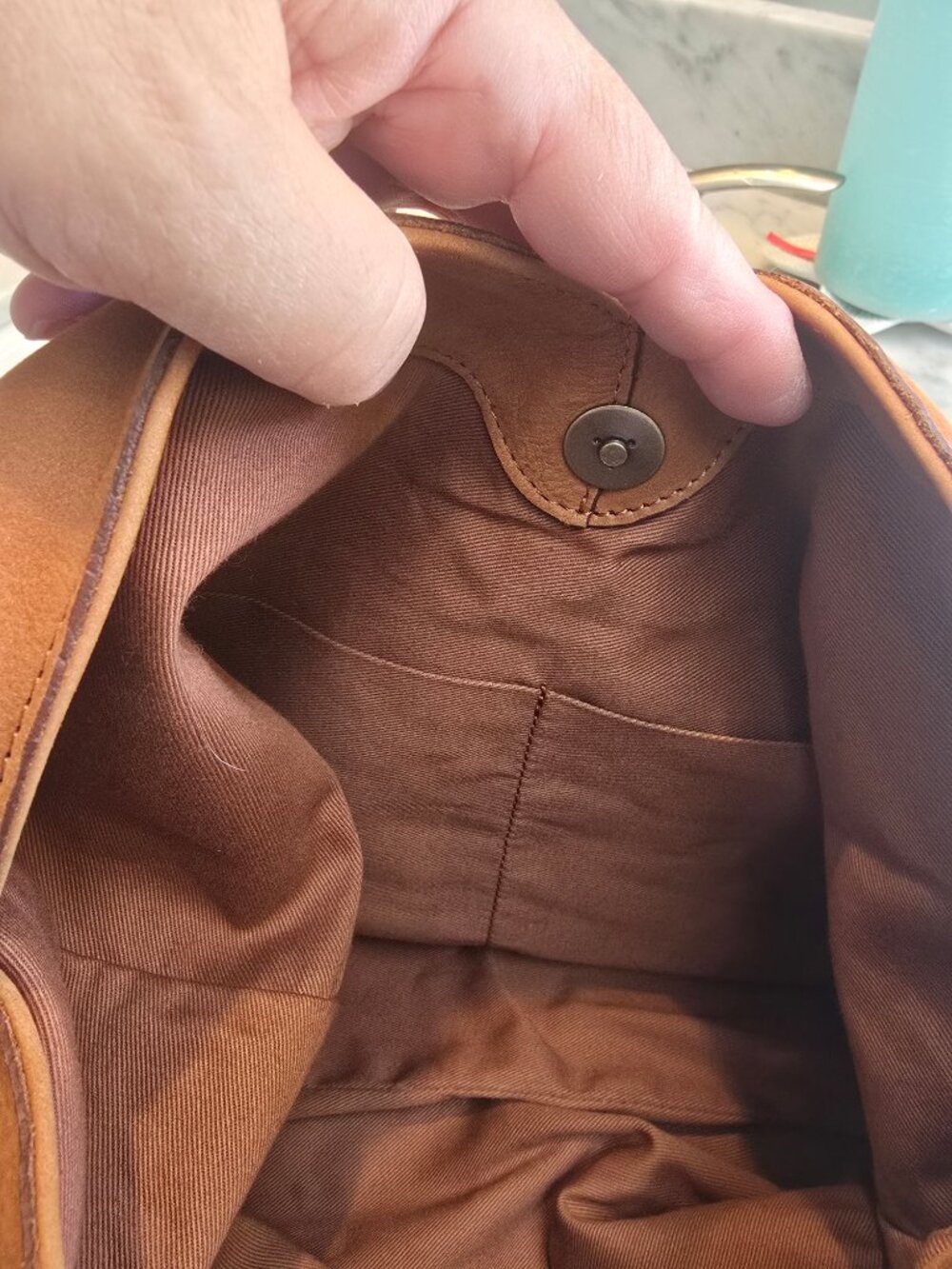 New without Tags Sundance Hobo Brown Suede Shoulder Bag, Made in Italy - Picture 6 of 8